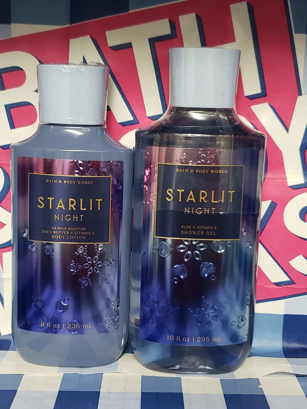 BBW Starlit Night 24 Hour Moisture Body Lotion & Shower Gel Body Wash